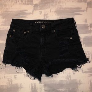 American Eagle distressed denim shorts